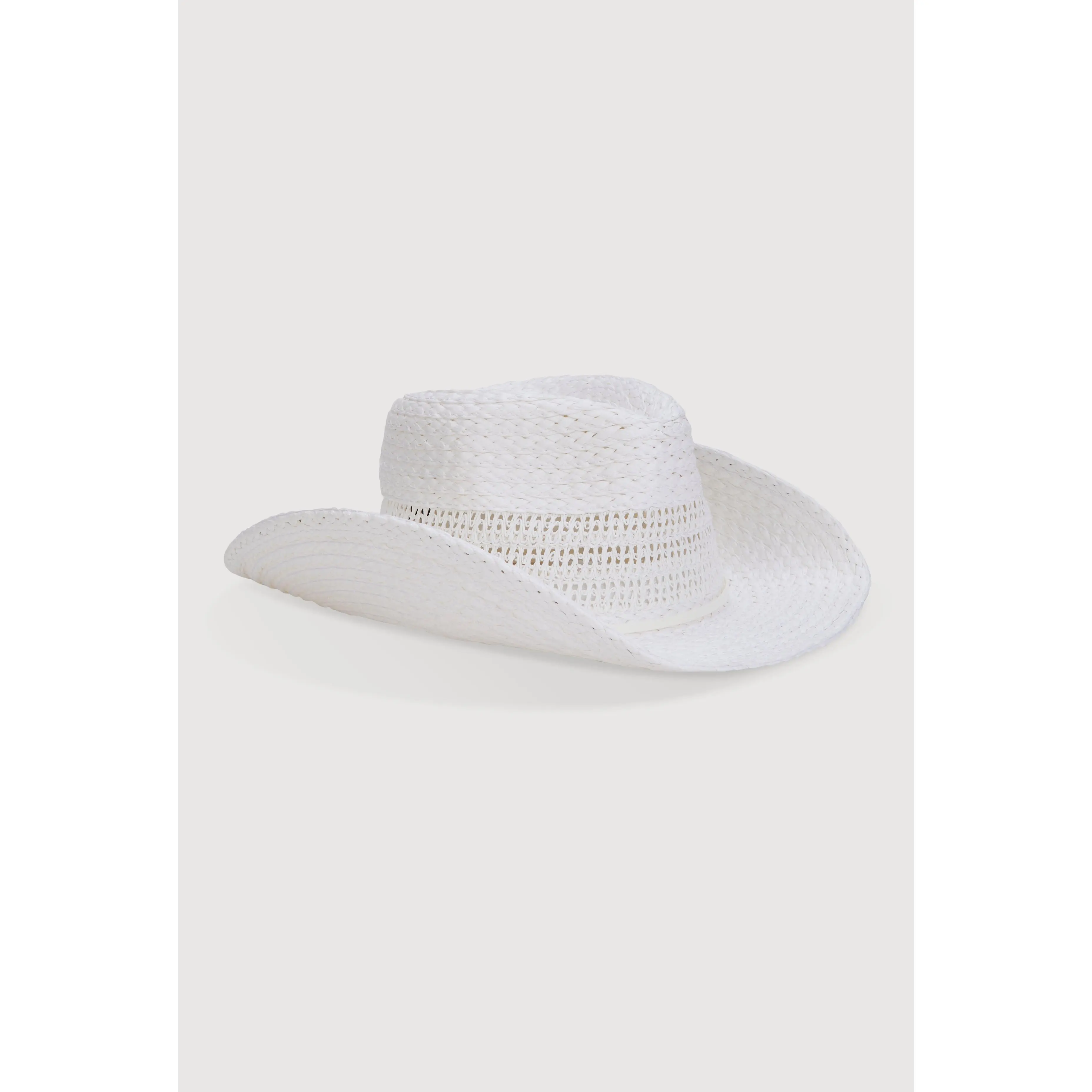 Beaded Toggle Drawstring Straw Cowboy Hat