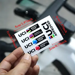 5pcs/sheet cycling bike sticker UCI World Cycling Union logo decorative sticker beam handlebar seat tube sticker does not leave