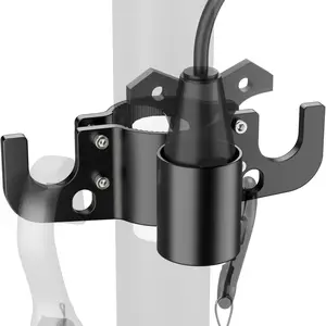 Aluminum Trailer Towing Chain Organizer with 7-Way Plug Holder- Heavy-Duty RV Tongue Jack Accessories,Upgraded Trailer Towing Organizer 7 Way Plug Heavy Duty Trailer Chain Wire Harness Holder Anti-Rust High Hardness RV Accessories Safoner