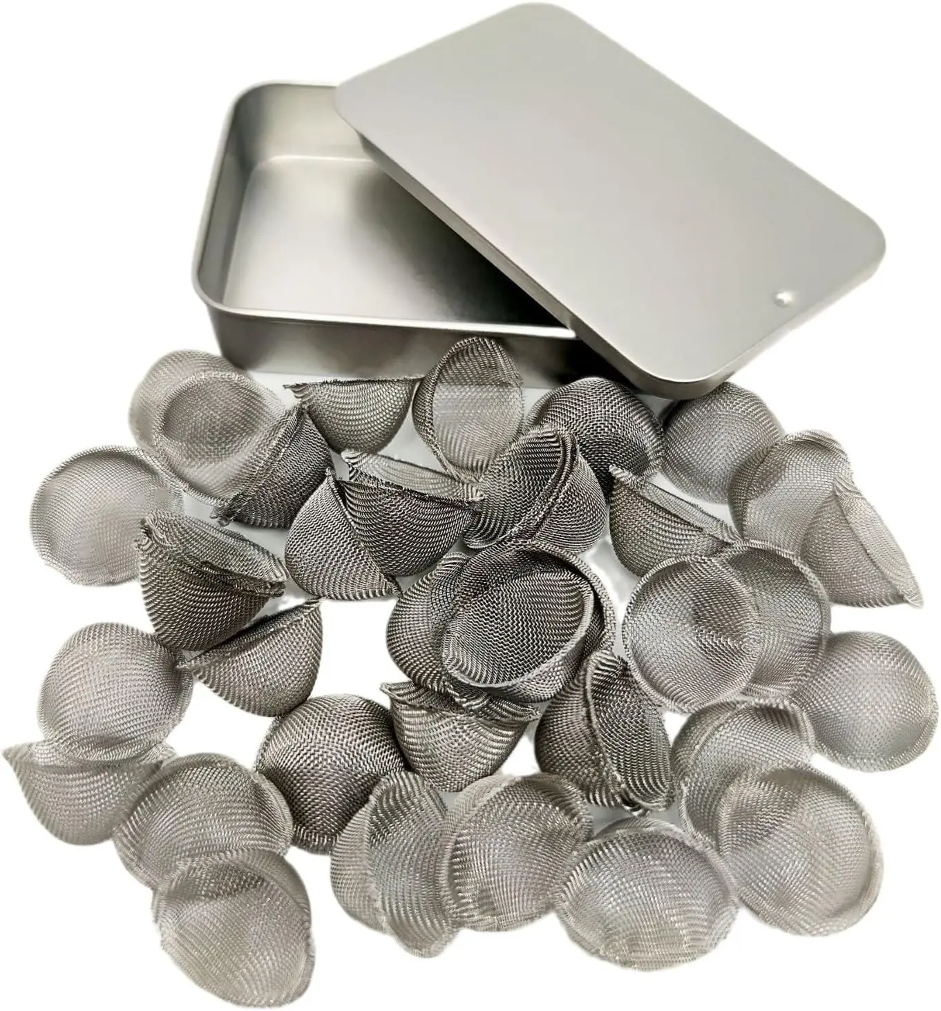 Pipe Screens 3/4 Inch 0.75 Inch 40 Pieces Adjustable Tapered Design Bowl Screens, 100% Stainless Steel Mesh