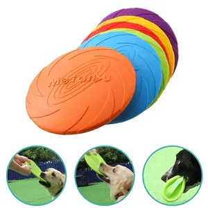 Durable Silicone Frisbee Toys for Interactive Dog Training, Dog Frisbee Pet Frisbee Toys Dog Bite Resistant Frisbee Floatable, Frisbee, Pet, Home