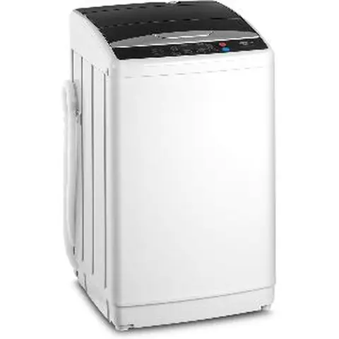 ROVSUN 17.8LBS Full-Automatic Portable Washer and Dryer Combo, 110V 400W Compact Multifunction Washing Machine Home Appliance with Stainless Steel Drum, Drain Pump, Child Lock, Smart Delay for Apartments, RV