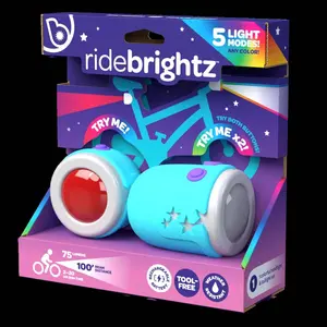 Brightz Ride LED - Star: ABS Bike Lights, Handlebar & Seat Post Mount, 11-Hour Battery