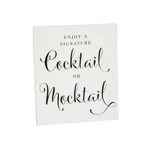 Mocktail Table Sign with Easel