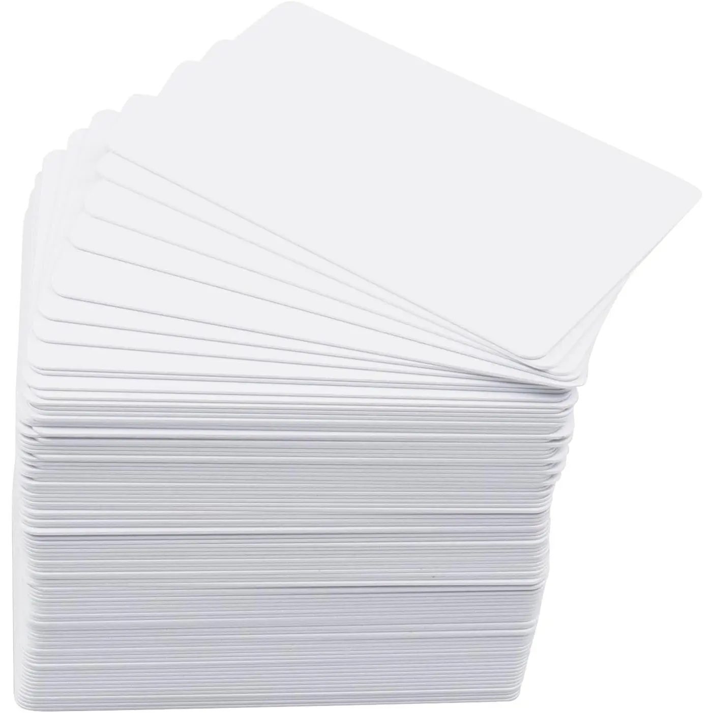 100 Pack  Blank PVC Cards, Graphic Blank ID Card, CR80 30 Mil White Plastic Cards For Photo ID Badge Printers