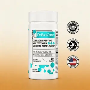 DrBioCare Collagen Peptide Multivitamin 1PCS 60 Tablets Skin Beauty Support Daily Vitamins Essential Nutrients for Women Men Wellness - Healthcare, Supplement