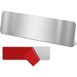 1 PCS 8" x 34" Self Adhesive Brushed Stainless Steel Door Kick Plate for Door Bottom, Fits 36" Interior and Exterior Front Doors