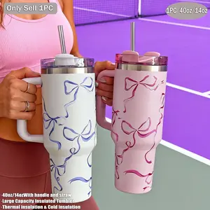 1200ML Stainless Steel Insulated Cup with Handle, Vacuum Bottle, Tumbler for Travel, Office, Outdoor, Gym, Home, Includes Straw, Perfect Gift
