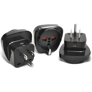 to  Plug Adapter, Grounded European to  Adapter,  Outlet Plug Adapter, EU to  Adapter,  to  Travel Plug Converter (3 Pack) GP-95