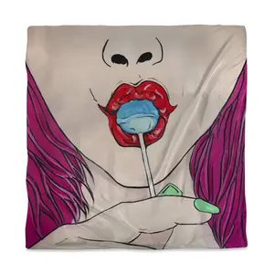 360 Stand Queen Size Lollipop Art Duvet Cover - Machine Washable Printed Face Bedroom Bedding Set for Stylish Bedroom Decor (Model 3817-SWCQ-PO2)