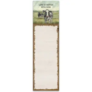 Better With Cows or Goats Magnetic Note Pad made in the USA