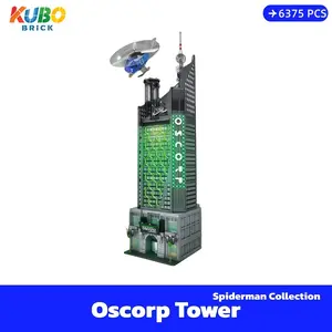 [KUBO-bricks](SHIP FREE)Oscorp Tower Amazing Spider-Man With Gift Box 6375PCS