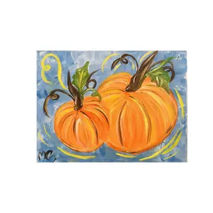 Canvas n Cup Acrylic Painting Kit Supply Kit & Video Tutorial  - Pumpkin Spice