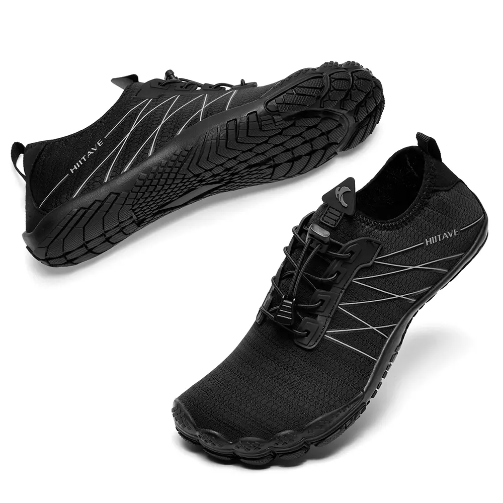 HIITAVE Lightweight Breathable 5 Wide Toes Barefoot Shoes for Men, Water Shoes，Walking Shoes，Summertime Barefoot - Healthy & Non-Slip Riding Beach Shoes  Accessories summerwins