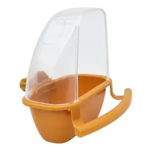 No Mess Bird Feeder with Perch Hanging for Cage Food Dispenser Parakeets