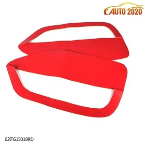 Door Panel Insert Cards Leather Synthetic Cover Red Fit For 2005-09 Ford Mustang