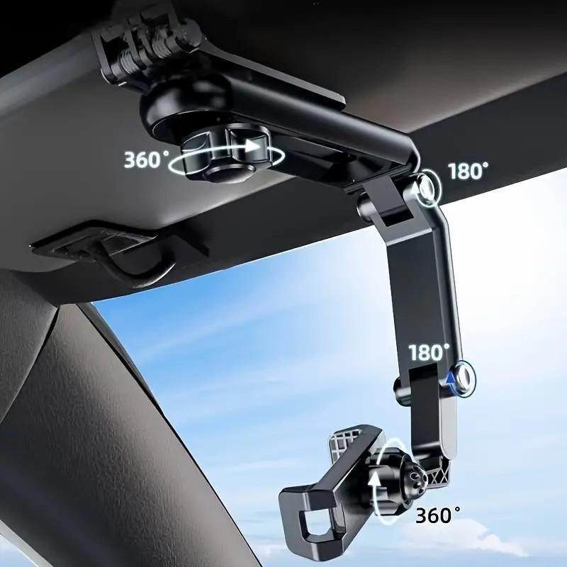 New 1080° Multi-function Sun Visor Universal 360 Degree Rotating Phone Holder Suitable for Any Scene Car Holder-Rotatable and Retractable porte para telefono bracket carmobile supplies