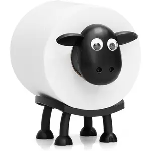 Sheep Toilet Paper Holder, Free-Standing 3D Printed Black Sheep Design, Funny Bathroom Decor - Set of 1 X1