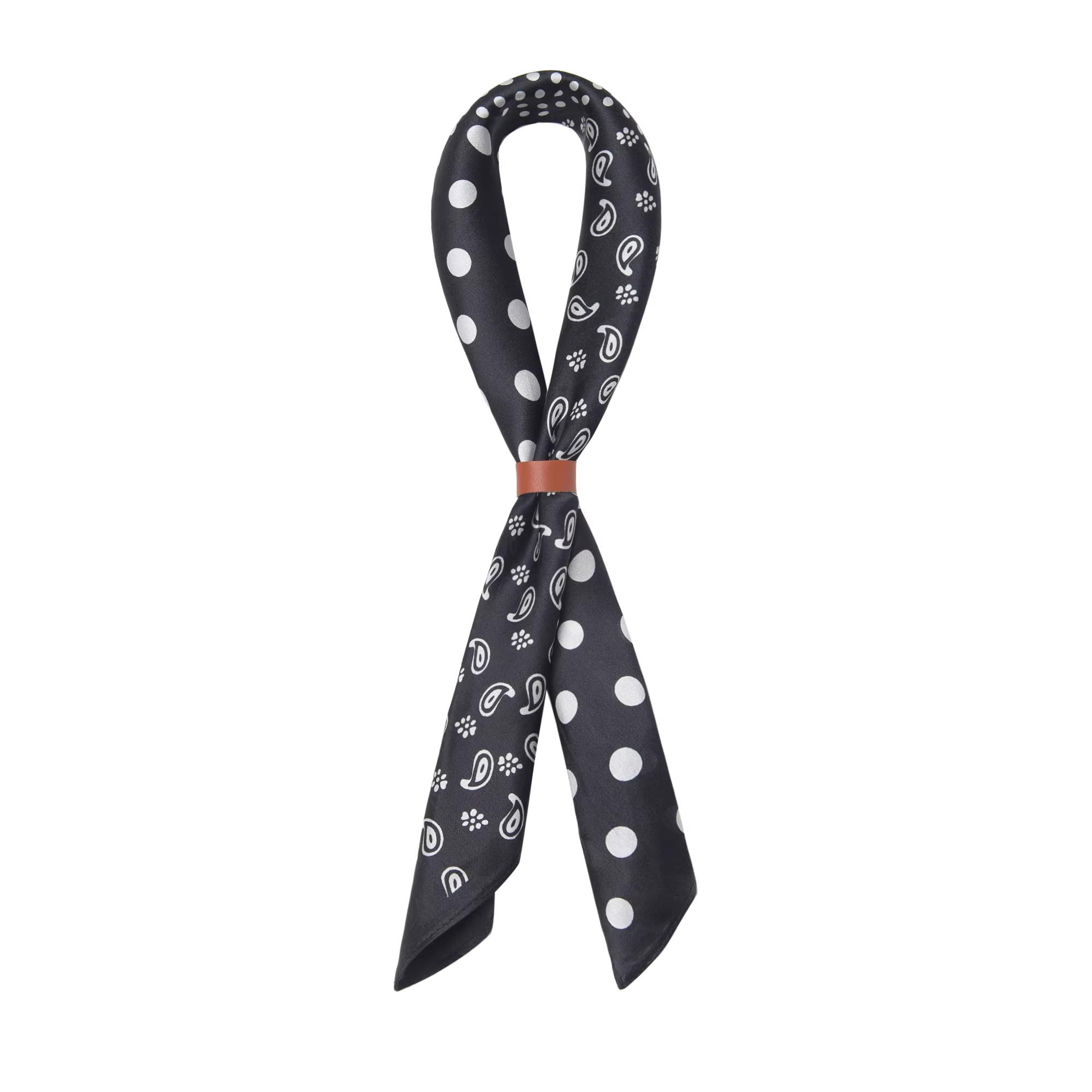 Hair Scarf 100% Mulberry Silk Head Scarf Paisley Scarf Set – Vintage Square Scarf with Tie, Outfit Upgrade Cityboy Style Shirt Necktie, Soft Small Necktie Trending Now