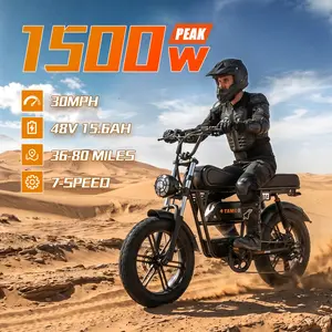 【SummerVibes】TAMOBYKE T73/T73 MAX Electric Bike for Adults,1000W/1500W Motor, up to 30/33Mph Max Speed,48V15.6-36.4Ah Removable Battery E-Bike,5-Speed Gear,20'' Fat Tire for Commute and Country Riding.