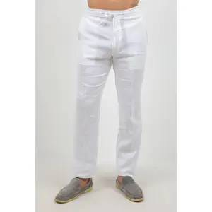 100% Linen Casual Drawstring Linen Pants