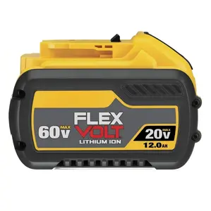 20V/60V MAX* Battery, 12.0-Ah Lithium-Ion Battery Power Tool Battery Compatible with Dewalt,  Multi-Purpose Rechargeable Battery Long-Lasting Performance