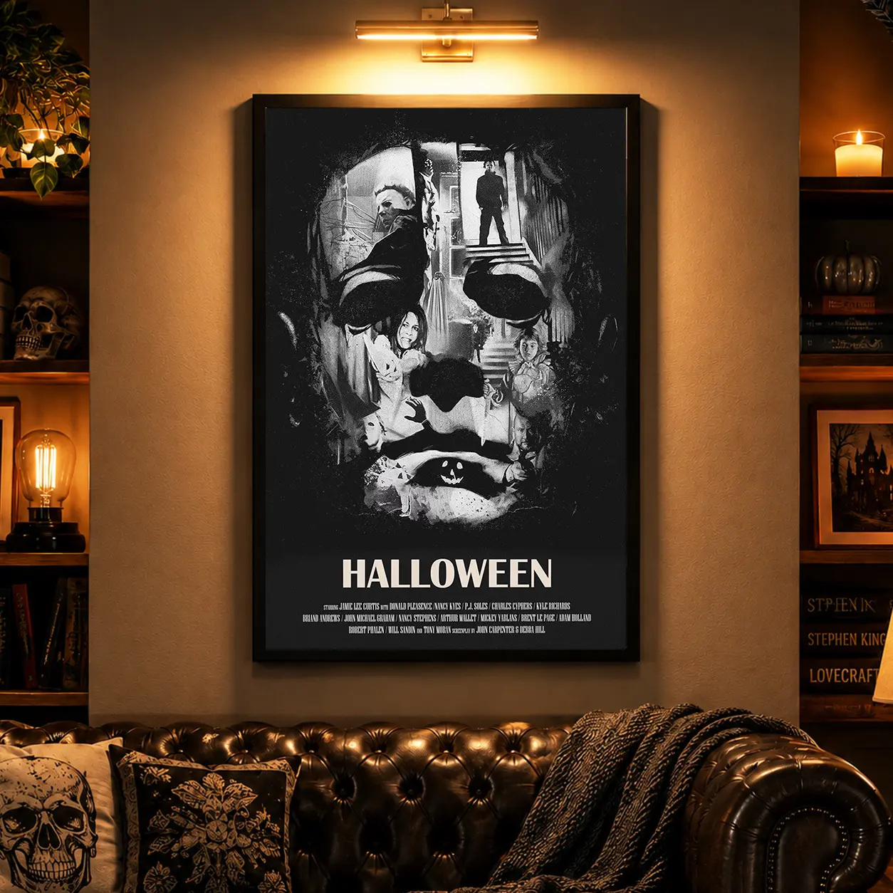 Vintage Halloween Movie Poster Wall Decor, Horror Movie Poster, Michael Myers Decor For Bedroom Living Room, Halloween Decor, Perfect Gift For Halloween
