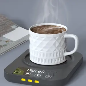Candle Warmer & Heated Coaster Mug Warmer, 9 Temp Settings Auto Power Off, Long-Lasting Constant Heat, Multi-Use Warmer for Coffee Tea & Candles in Home Office
