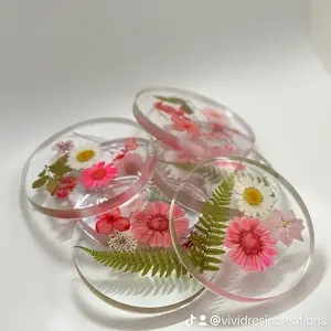 Vivid Resin Creations Home Coasters Set Decorative Table Protectors Cover Tableware resin coasters