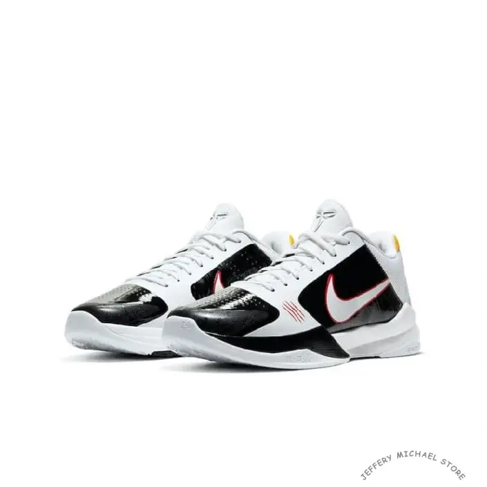 Black and white Kobe 5 Protro Bruce Lee Stylish, comfortable, slip-resistant, durable, versatile basketball shoes for sports and casual wear