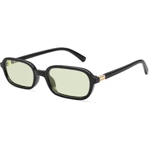 Retro Rectangular Sunglasses for Women  Fashion Trendy Funny Small 90s Square Sunnies 2025 AP3698