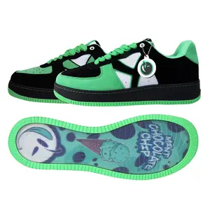 YUMS Mint Chocolate Chip Sneakers | Black, White, & Green Suede Streetwear Style Shoes Comfort Footwear