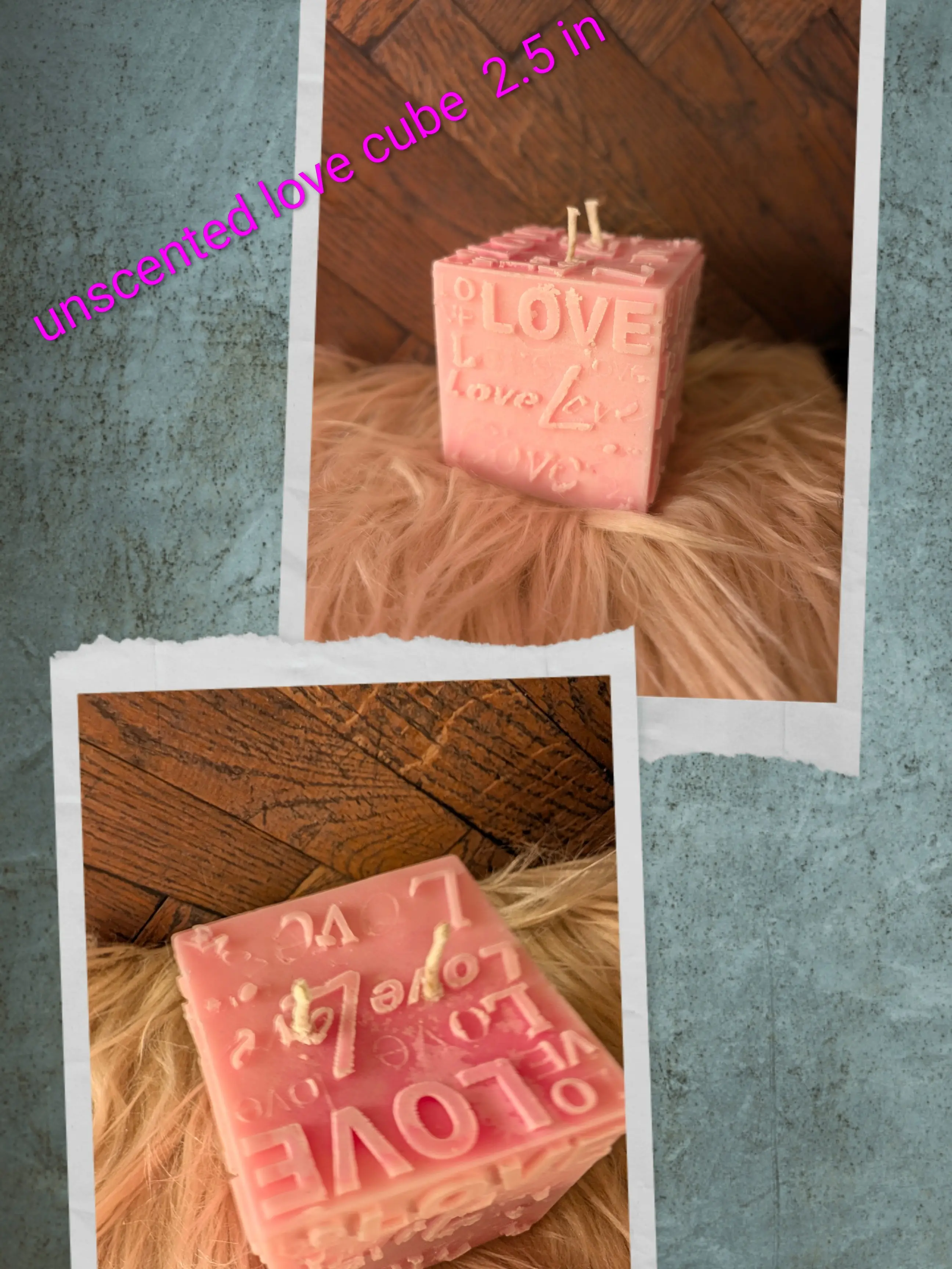 Love cube candle