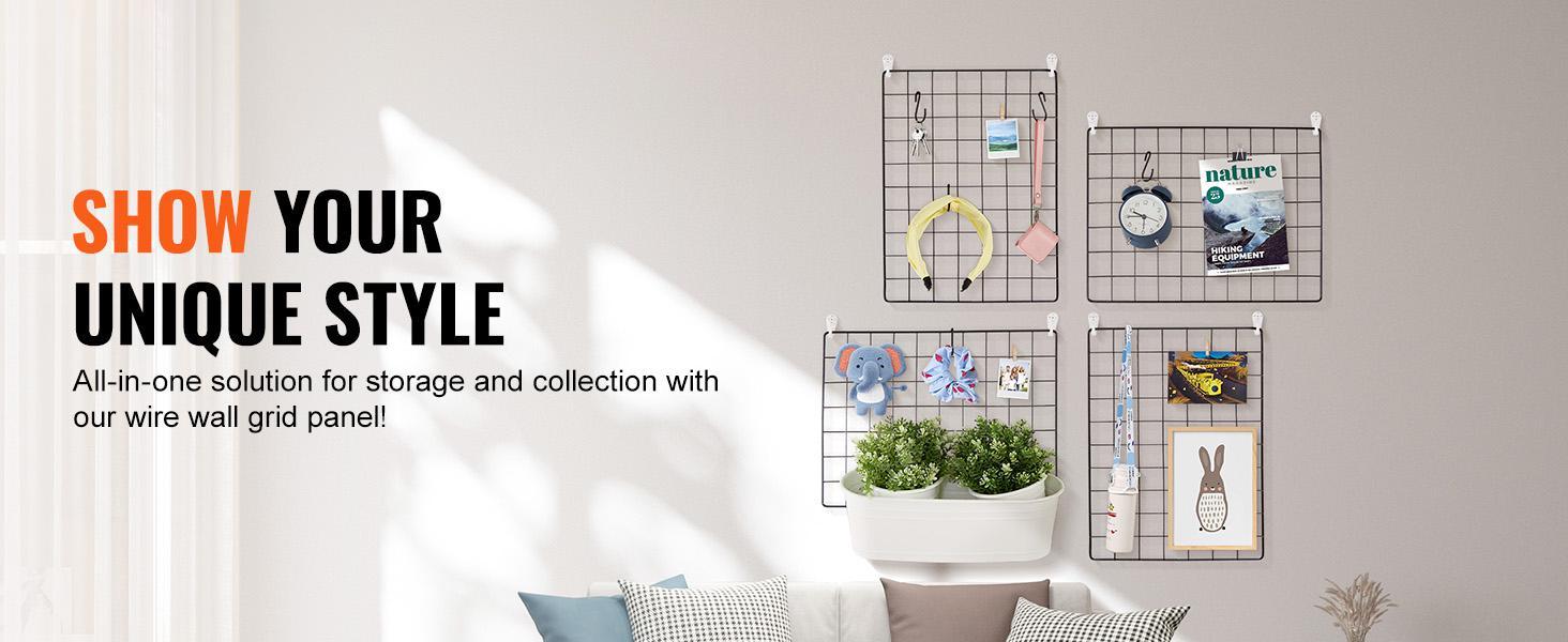 SucceBuy Grid Wall Panels Tower Wire Gridwall Display Racks Double Side Gridwall Panels for Art Craft Shows Retail Shop w/ Hooks