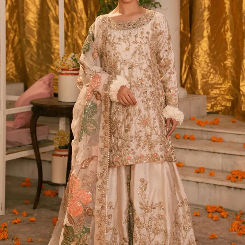 Luxury Nikah dress Full Embroidered beautiful work