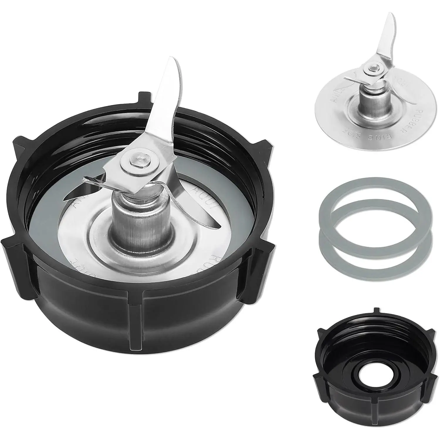 Blender Replacement Parts Compatible with Oster Blender Ice  ABS Plastics Base Stainless Steel Ice  and 2 Rubber O Ring Seal Gasket, Compatible with Oster Osterizer Blender Accessories