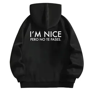 100 Cotton Hoodie Sweatshirt for Gift Spanglish Hoodied Warm Cotton Hoodies