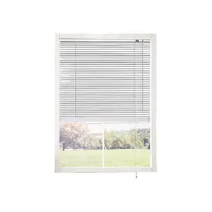 YIIBAII Mini Blinds 20" W x 64" H 1" Aluminum Horizontal Venetian Blinds Darkening with Rope and Pole Mount Inside Outside Windows Shades