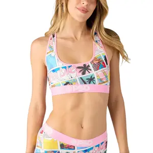 PSD Womens Barbie Malibu Racerback Sports Bra - Comfortable, Breathable, Ultra-light Fabric PSD Womens Barbie Malibu Racerback Sports Bra - Comfortable, Breathable, Ultra-light Fabric
