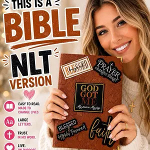Brown custom NLT version Bible big letters