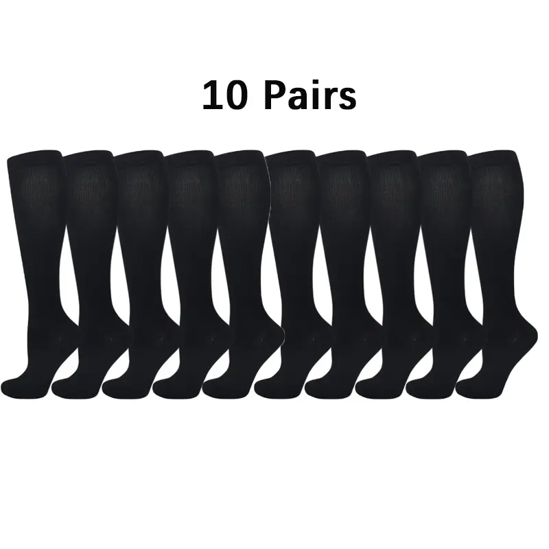 10 Pack Compression Socks for Women & Men - Athletic Support for Running, Nursing and Sports