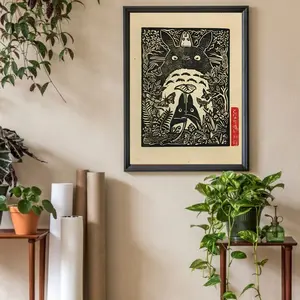 My Neighbor Totoro Studio Ghibli Anime Poster, Totoro My Neighbor Anime Print Posters (NO FRAME)