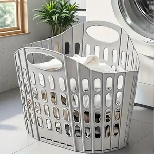 1pc Foldable Storage Basket, Multi-Functional Hanging Organizer for Dirty Clothes and Miscellaneous Items, Suitable for Room, Living Room, Balcony, Bathroom, etc, Collapsible Laundry Hamper, Laundry Baskets