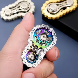 Stress Relief Fidget Spinner Toy, Silent Cnc Stainless Steel Gear, Mixed Color, Steam Punk Design, Office Use, Durable, Perfect Gift