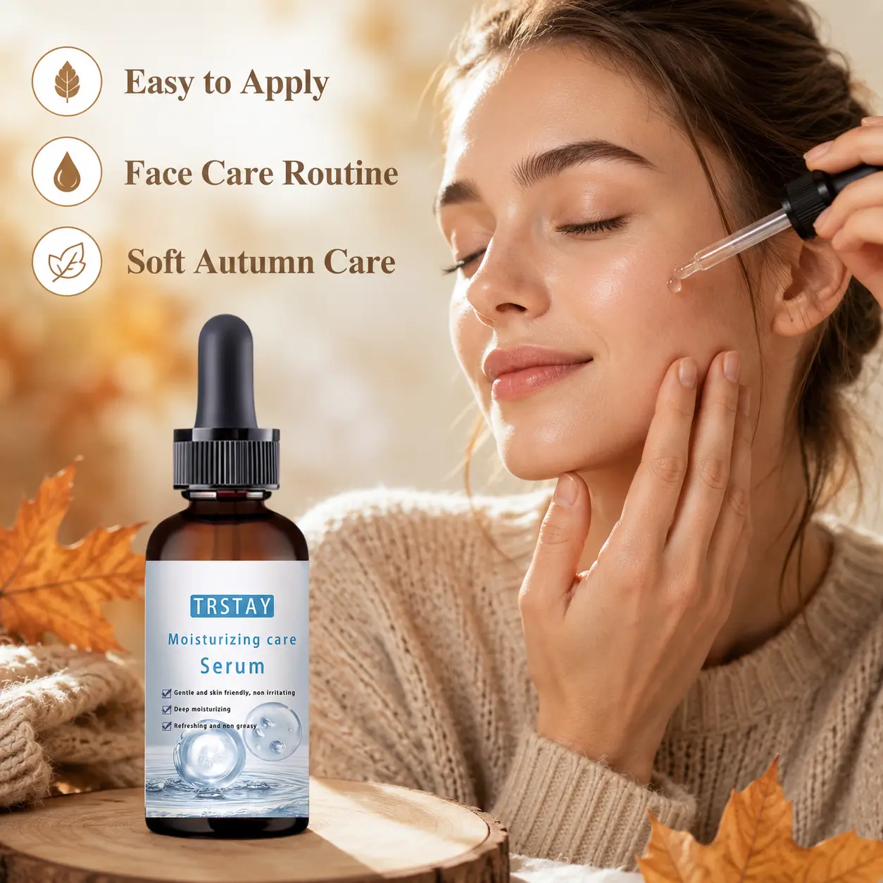 Brightening Hydrating Facial Serum - Lightweight, Non-Sticky Formula for Deep Skin Hydration and Repair