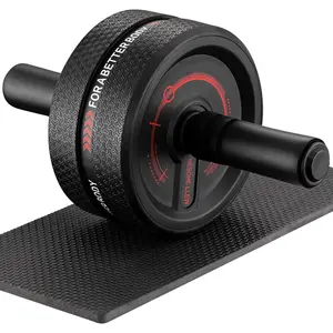 Abdominal Training Roller for Men Women, Widened 3.4" Upgraded Rubber Tread, Max Weight 490 lbs