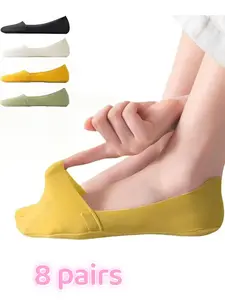 8 pairs of breathable summer invisible socks suitable for both men and women, cool and sweat absorbing, comfortable and not easy to slip or fall off. Shallow socks are suitable for outdoor play, vacation, daily leisure, and various occasions