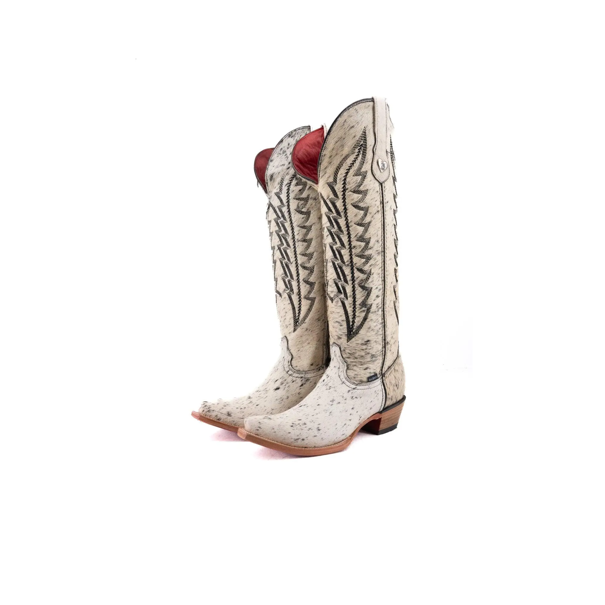 Charlotte Tall Red Bottom Cowhide Snip Toe Cowgirl Boot Size 9.5 Box CW30