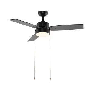 JONATHAN Y Blair 1-Light Modern Minimalist 3-Speed Iron Height Adjustable Integrated LED Ceiling Fan with Pull Chains; for Bedroom, Living Room, Kitchen, Office