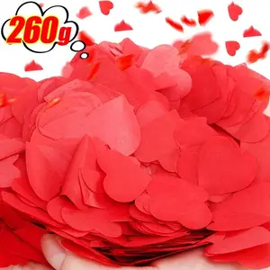 260/52g Confetti Love Shape Tissue Paper White Red Pink Heart Confetti Birthday Party Wedding Romantic DIY Celebration Supplies Ceremony Decoration